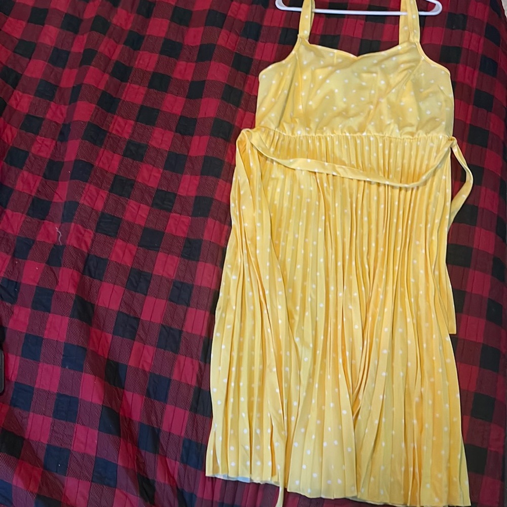 Lark + Grey yellow polka dot sundress 3XL